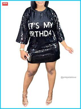 Glitter Sequin Mini Shirt Dress Half Sleeve Letter Print Party Club